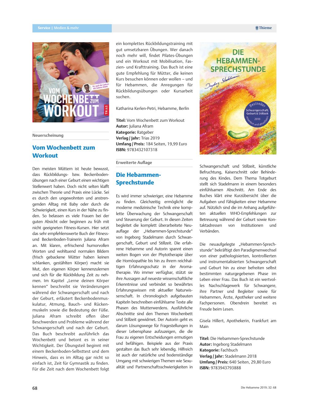 Vorschauseite 1: Vom Wochenbett zum Workout