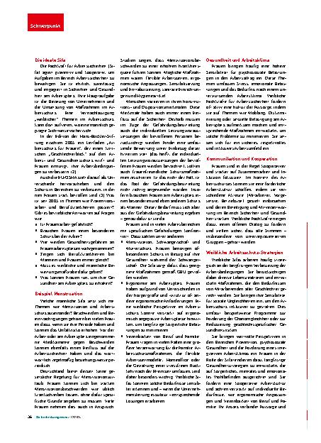 Vorschauseite 3: Geschlechtergerechter Arbeitsschutz: Wie weiblich ist der Arbeitsschutz?
