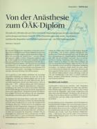 Vorschauseite 1: Von der Anästhesie zum ÖÄK-Diplom