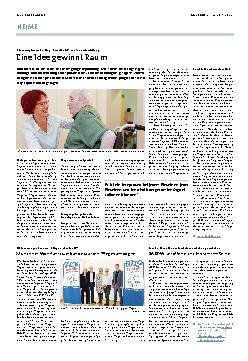 Vorschauseite 1: Interdisziplinärer Fachtag „Kinästhetik“ der Samariterstiftung: Eine Idee gewinnt Raum