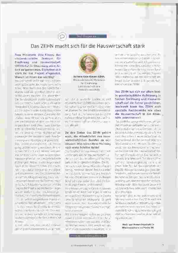 Vorschauseite 1: Das ZDF macht sich für die Hauswirtschaft stark.