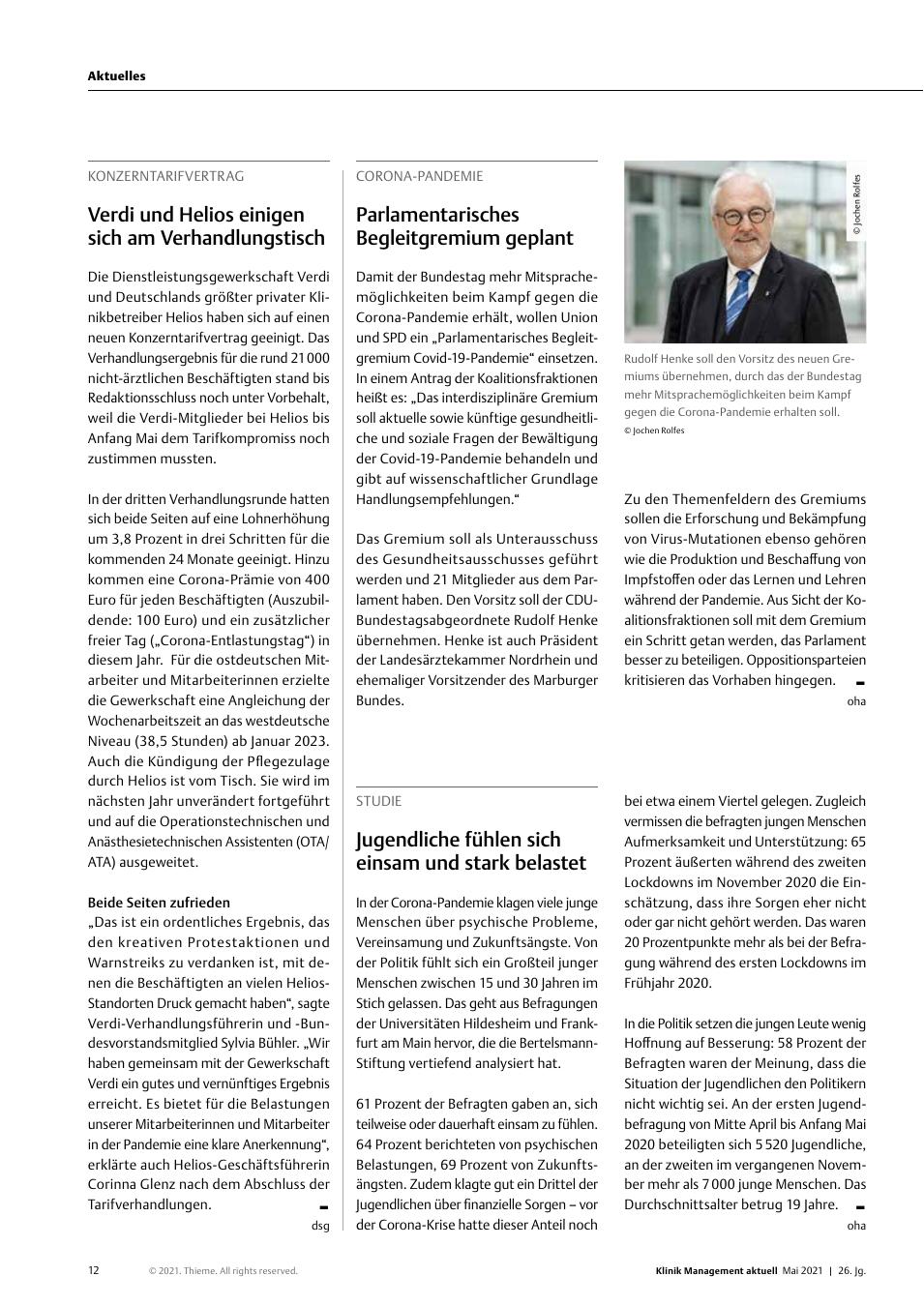 Vorschauseite 1: Studie: Jugendliche fühlen sich einsam und stark belastet