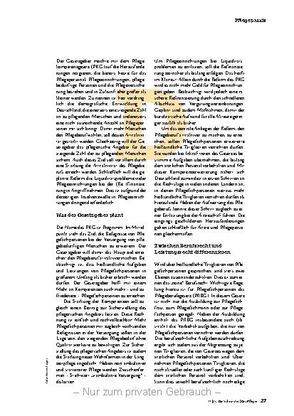 Vorschauseite 2: Das Pflegekompetenzgesetz aus rechtlicher Sicht