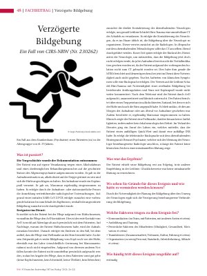 Vorschauseite 1: Verzögerte Bildgebung Ein Fall von CIRS-NRW (Nr. 230262)
