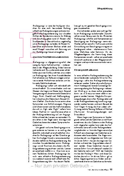Vorschauseite 2: Prüfungsangst besser bewältigen