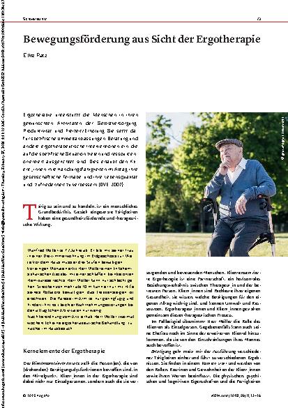 Vorschauseite 1: Bewegungsförderung aus Sicht der Ergotherapie