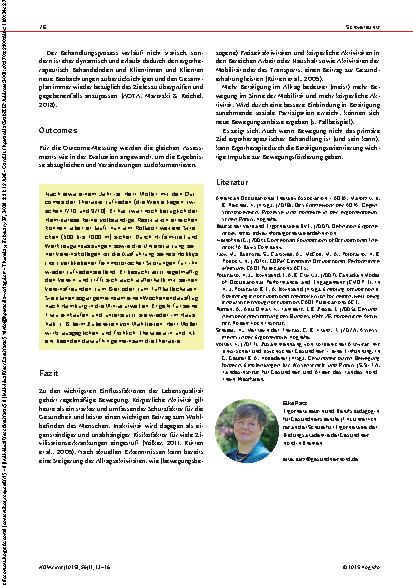 Vorschauseite 4: Bewegungsförderung aus Sicht der Ergotherapie