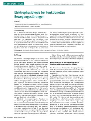 Vorschauseite 1: Elektrophysiologie bei funktionellen Bewegungsstörungen