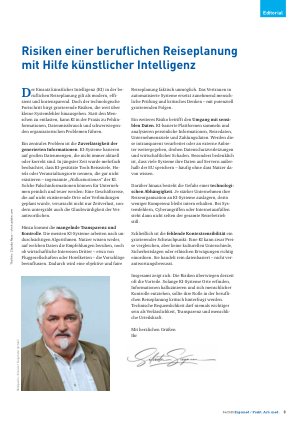 Vorschauseite 1: Risiken einer beruflichen Reiseplanung mit Hilfe künstlicher Intelligenz