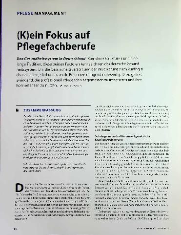 Vorschauseite 1: Kein Fokus auf Pflegefachberufe