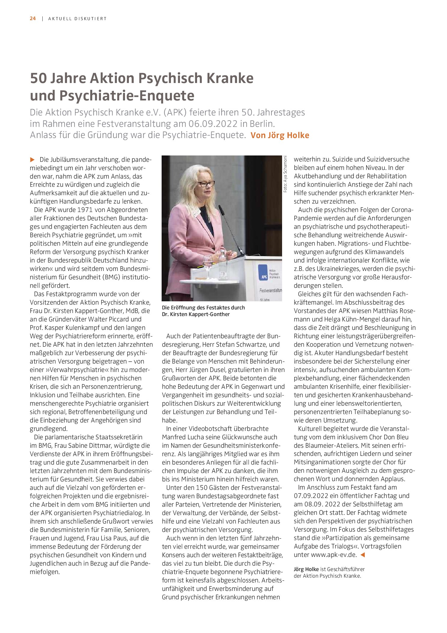 Vorschauseite 1: 50 Jahre Aktion Psychisch Kranke und Psychiatrie-Enquete