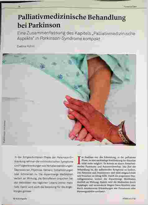 Vorschauseite 1: Palliativmedizinische Behandlung bei Parkinson: Eine Zusammenfassung des Kapitels „Palliativmedizinische Aspekte“ in Parkinson-Syndromen kompakt