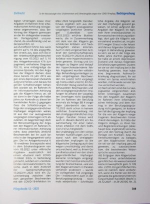 Vorschauseite 5: Zu den Voraussetzungen eines Schadensersatzes und Schmerzensgeldes wegen einer COVID- 19-lmpfung