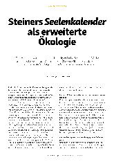 Vorschauseite 1: Steiners Seelenkalender als erweiterte Ökologie