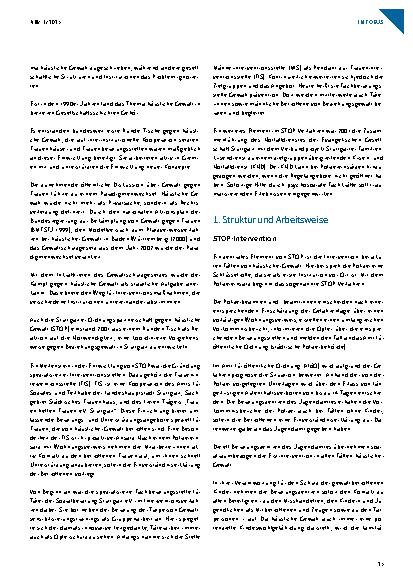 Vorschauseite 2: Stuttgarter Ordnungspartnerschaft gegen häusliche Gewalt (STOP): Ein effektives Interventionsund Präventionsverfahren