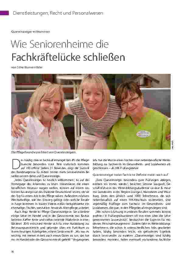 Vorschauseite 1: Wie Seniorenheime die Fachkräftelücke schließen