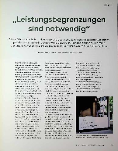 Vorschauseite 2: „Leistungsbegrenzungen sind notwendig"