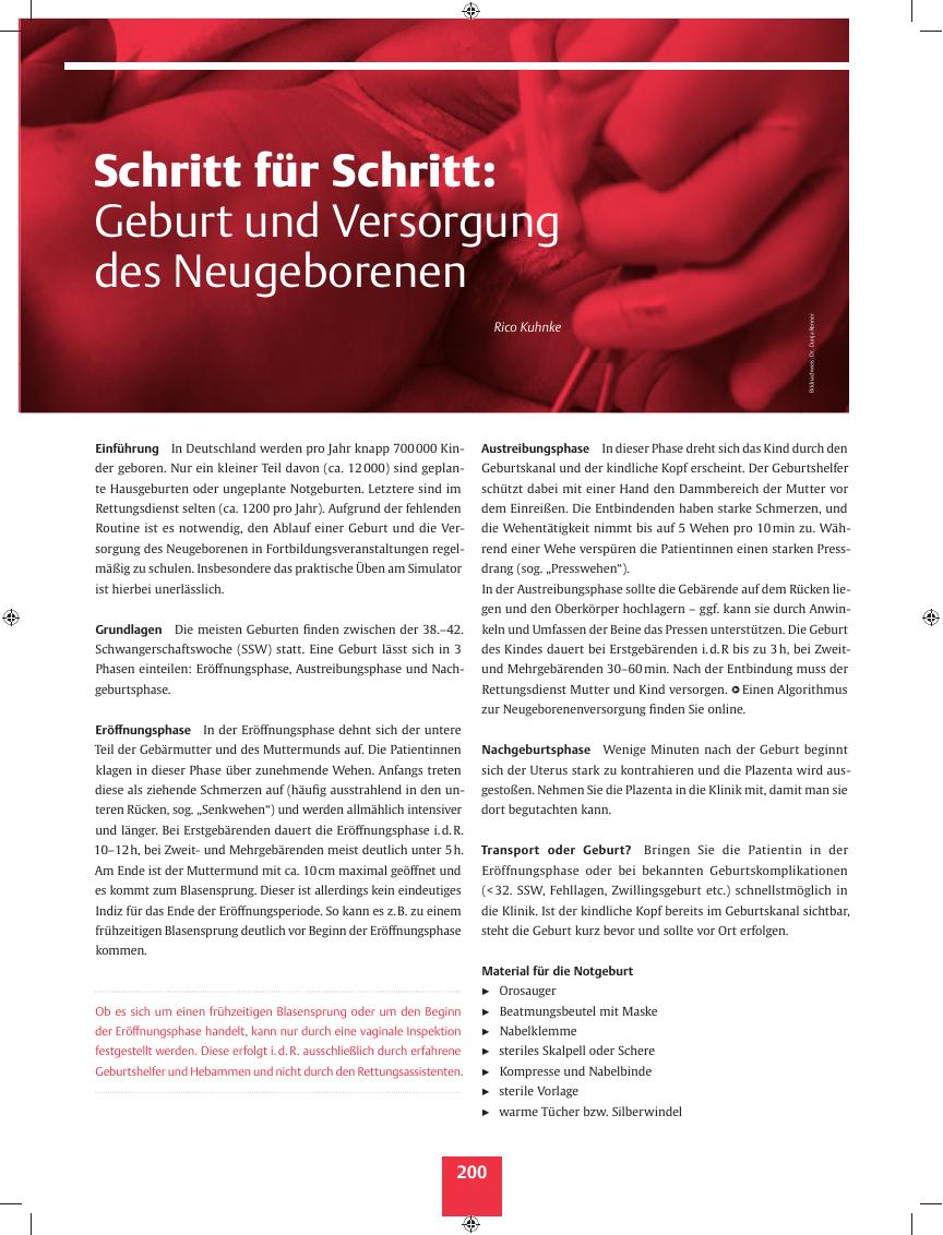 Vorschauseite 1: Schritt für Schritt: Geburt und Versorgung des Neugeborenen