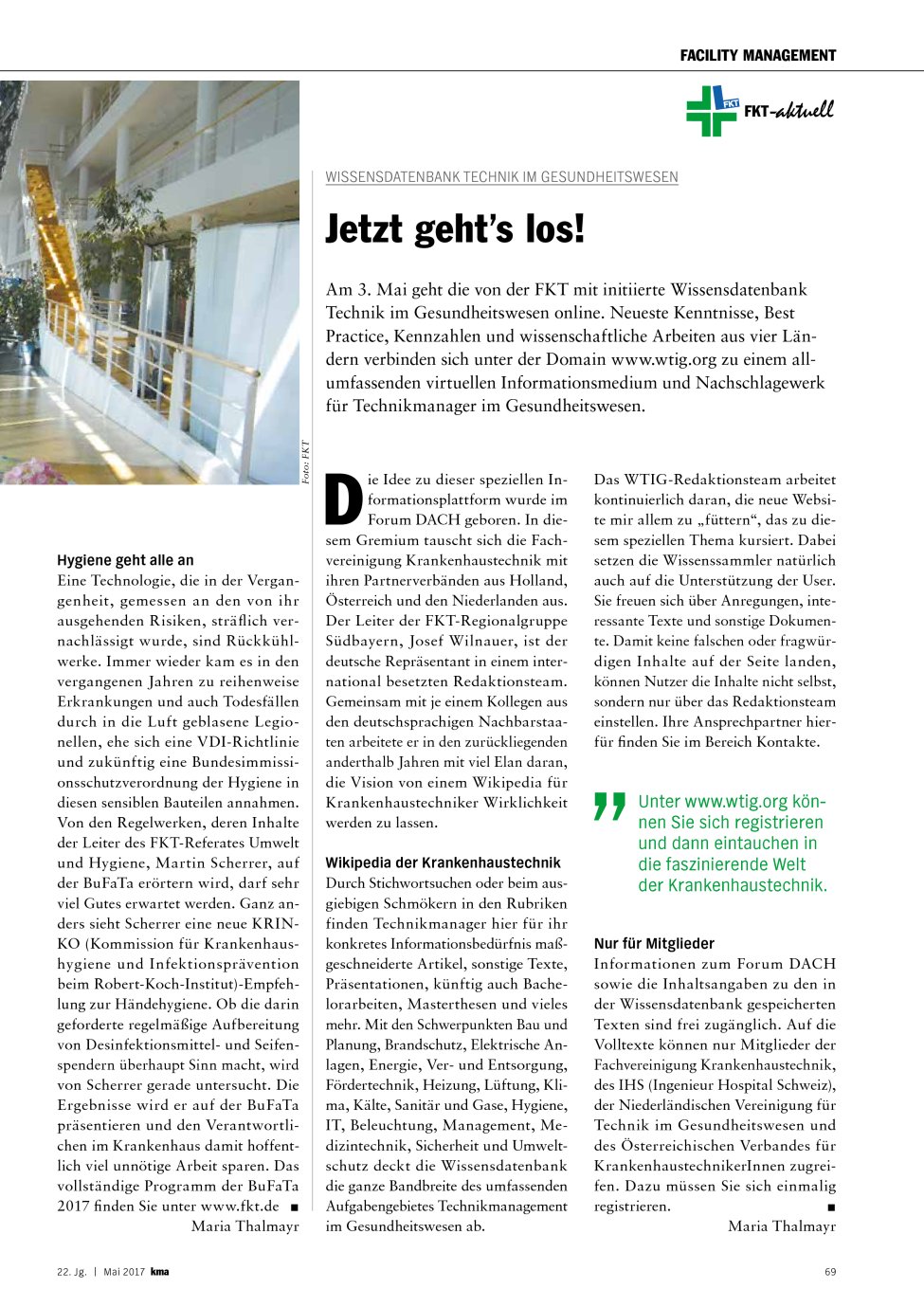 Vorschauseite 1: Wissensdatenbank Technik im Gesundheitswesen: Jetzt geht?s los!