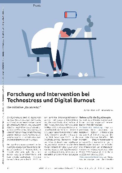 Vorschauseite 1: Forschung und Intervention bei Technostress und Digital Burnout