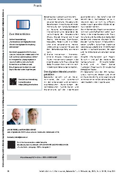 Vorschauseite 3: Forschung und Intervention bei Technostress und Digital Burnout