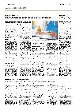 Vorschauseite 1: HKP-Verordnungen auch digital möglich