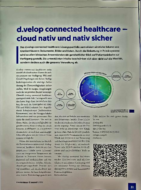 Vorschauseite 1: d. velop connected healthcare - cloud native und native sicher