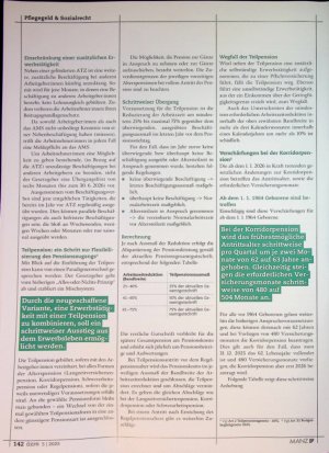 Vorschauseite 3: Neuerungen in Pensionsrecht und Altersteilzeit