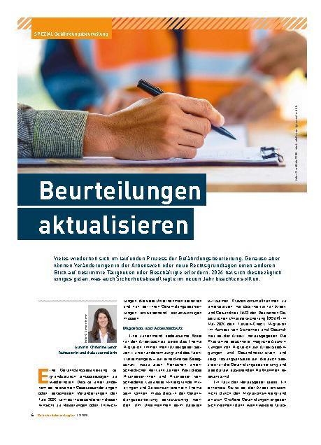 Vorschauseite 1: Beurteilungen aktualisieren