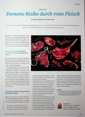 Vorschauseite 1: Demenz-Risiko durch rotes Fleisch Ernährungstipp zur Prävention