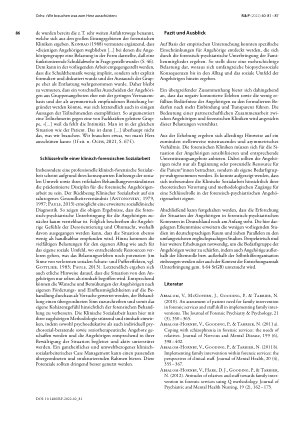Vorschauseite 6: »Wir brauchen was zum Herz ausschütten« Erleben und Bedarfe von Angehörigen in forensisch psychiatrischen Kliniken1