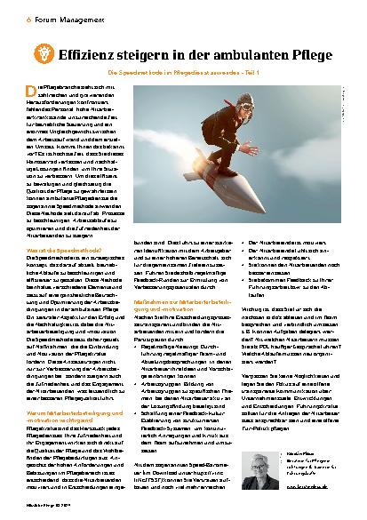 Vorschauseite 1: Effizienz steigern in der ambulanten Pflege: Die Speedmethode im Pflegedienst anwenden - Teil 1
