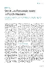 Vorschauseite 1: Streit um Personaleinsatz in Psychiatriehäusern