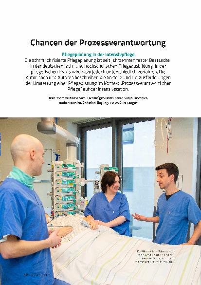 Vorschauseite 1: Chancen der Prozessverantwortung Pflegeplanung in der Intensivpflege