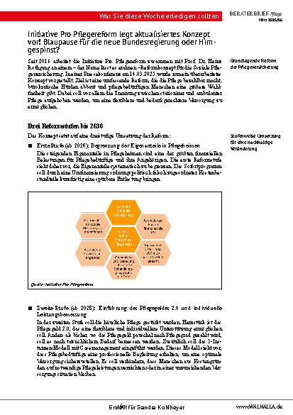 Vorschauseite 6: Beraterbrief Pflege Heft 6- 2025