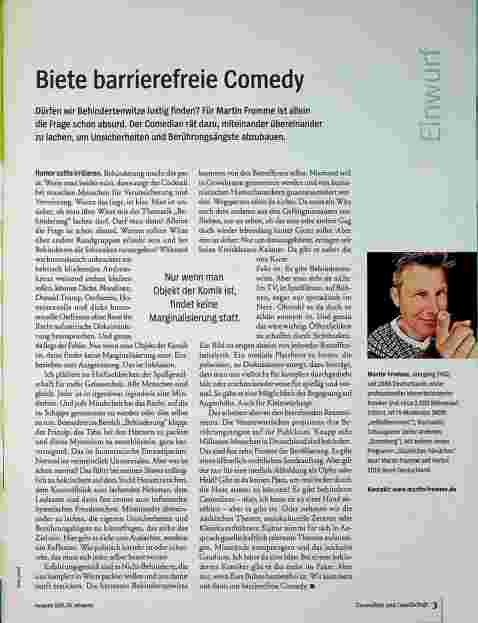 Vorschauseite 1: Biete barrierefreie Comedy