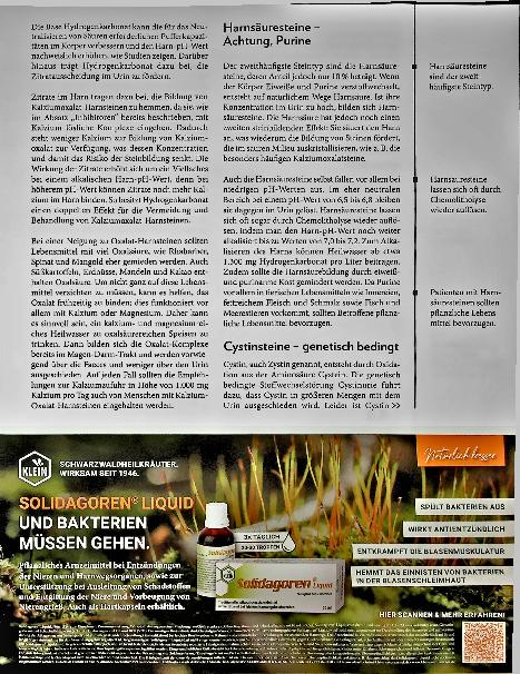 Vorschauseite 4: Wasser marsch! Heilwasser als Prävention bei Harnsteinen