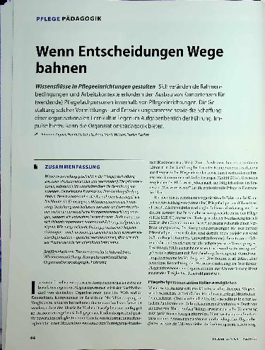 Vorschauseite 1: Wenn Entscheidungen Wege bahnen