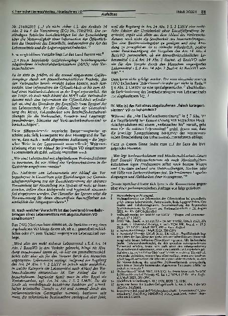 Vorschauseite 2: Das abgelaufene Verbrauchsdatum - und einige seiner (Rechts-)Folgen