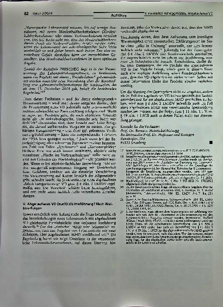 Vorschauseite 3: Das abgelaufene Verbrauchsdatum - und einige seiner (Rechts-)Folgen