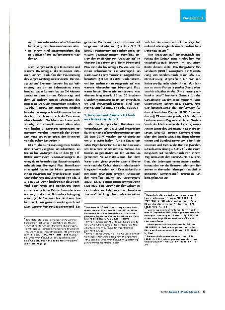 Vorschauseite 2: Mutterschutzfrist und Anspruch auf Elternzeit und Urlaub nach der Geburt eines Kindes