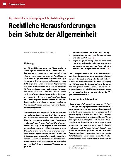 Vorschauseite 1: Rechtliche Herausforderungen beim Schutz der Allgemeinheit