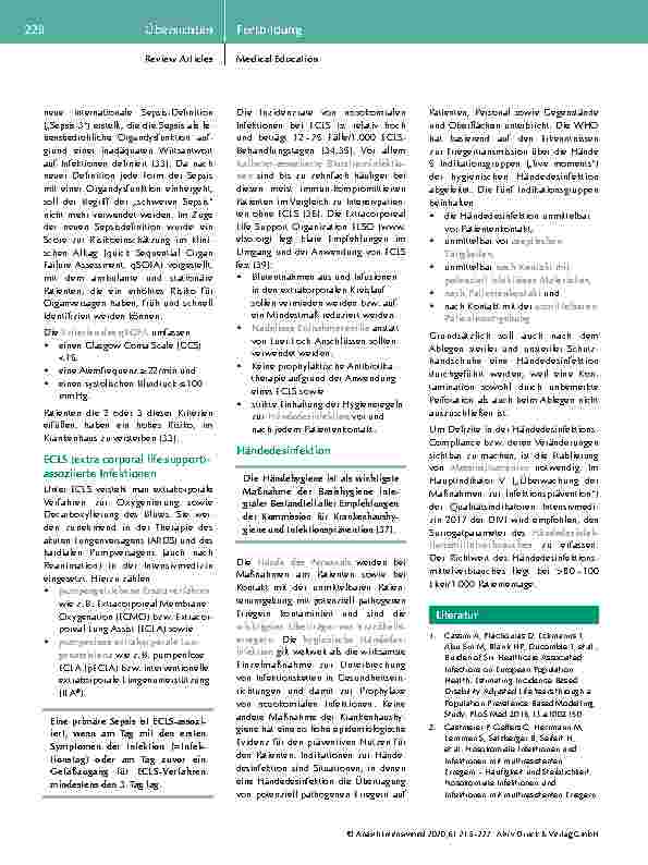 Vorschauseite 6: Nosokomiale Infektionen in der Intensivmedizin