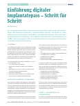 Vorschauseite 1: Einführung digitaler Implantatpass – Schritt für Schritt