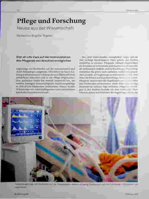 Vorschauseite 1: Pflege und Forschung: Neues aus der Wissenschaft
