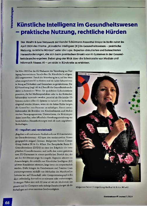 Vorschauseite 1: Künstliche Intelligenz im Gesundheitswesen - praktische Nutzung, rechtliche Hürden