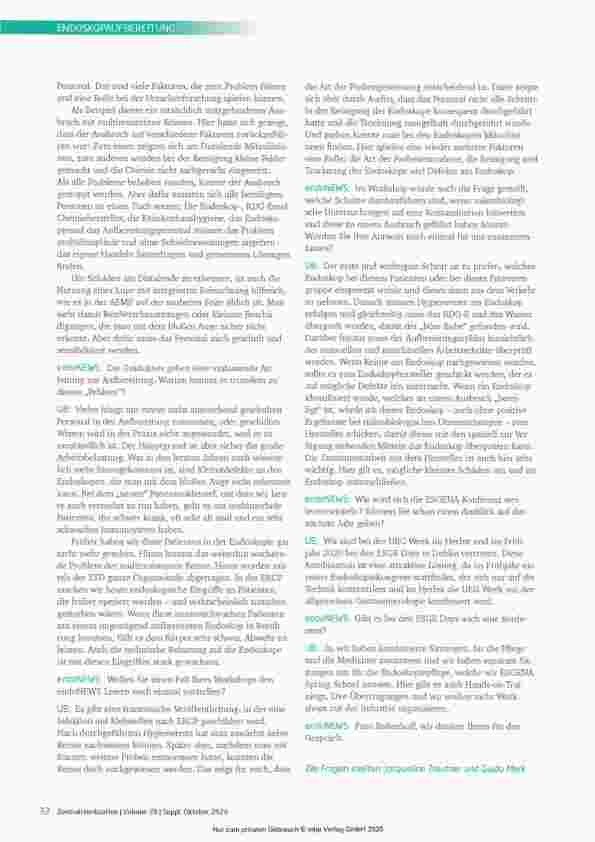 Vorschauseite 3: Endoskopaufbereitung - quo vadis?