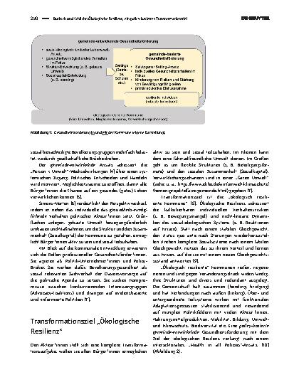 Vorschauseite 2: Ökologische Resilienz, ein policy-basiertes Transformationsziel