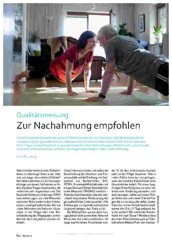 Vorschauseite 1: Qualitätsmessung Zur Nachahmung empfohlen