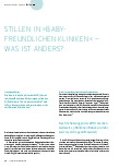 Vorschauseite 1: STILLEN IN »BABYFREUNDLICHEN KLINIKEN« – WAS IST ANDERS?